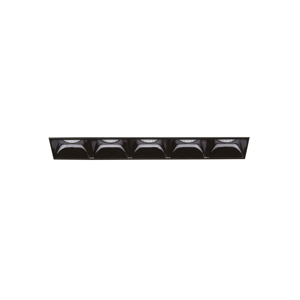 Lika Fi Trimless Recessed 12W LED 5 Light Downlight Black / Warm White - 206226