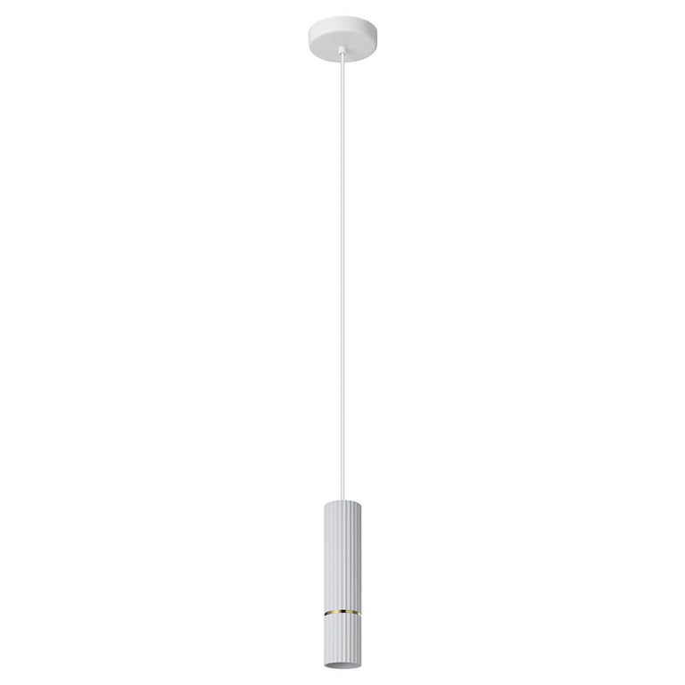 Caminia 1 Light GU10 Pendant White & Brass - 206686