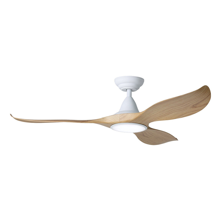 Noosa 52" 18W LED DC Ceiling Fan Blackbutt & White / Tri-Colour - 20684816