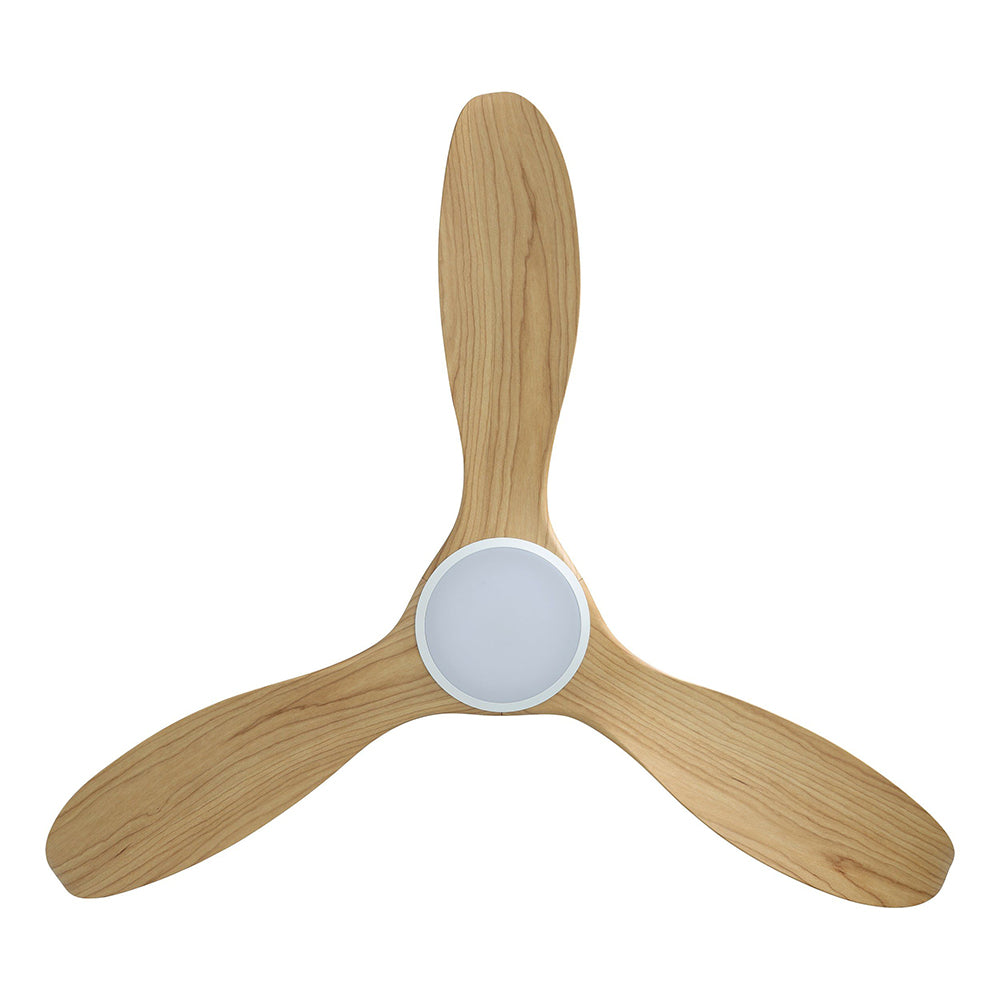 Noosa 52" 18W LED DC Ceiling Fan Blackbutt & White / Tri-Colour - 20684816