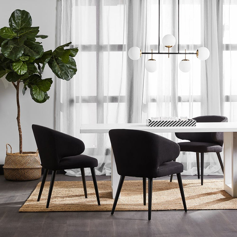 Maddox 5 Light Linear Pendant Black / Antique Brass / Opal - 20704
