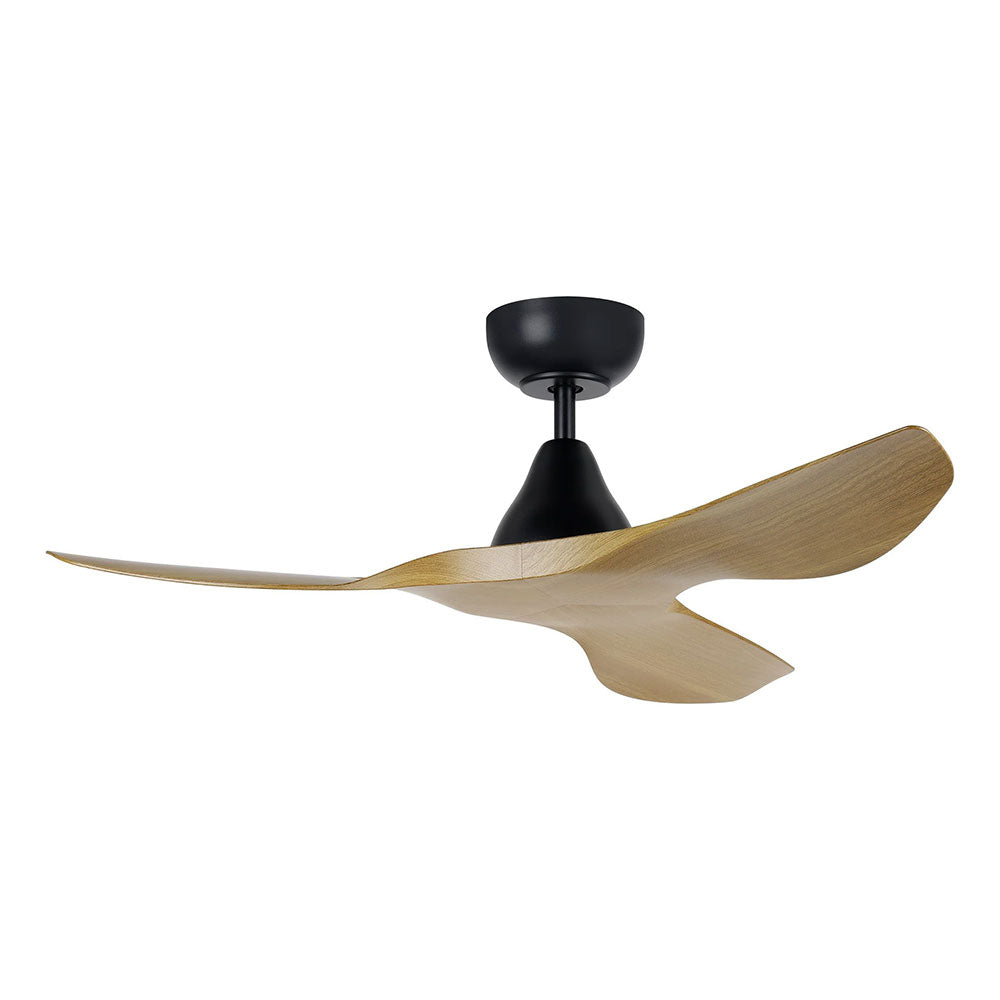Surf 40" DC Ceiling Fan Matt Black / Burmese Teak - 20789217