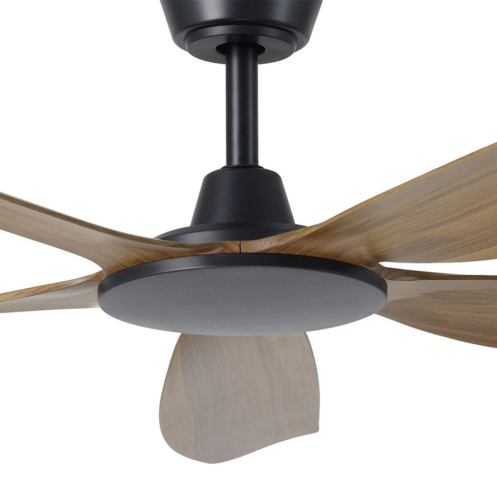 Miami 60" DC Ceiling Fan Black / New Teak - 20796507