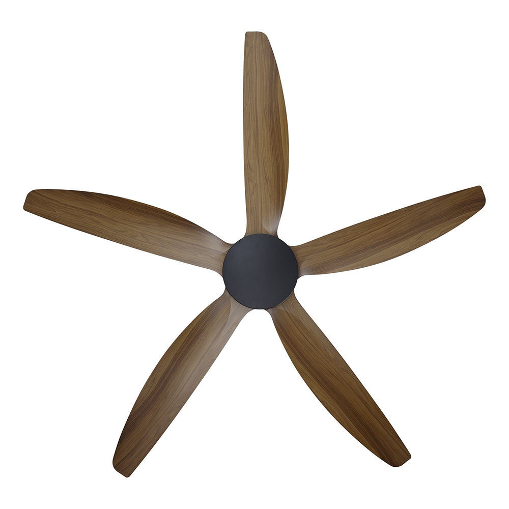 Miami 60" DC Ceiling Fan Black / New Teak - 20796507