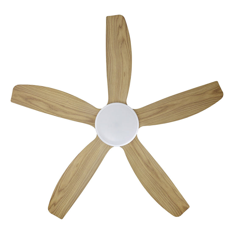 Miami 48" DC Ceiling Fan With 20W Dimmable LED White / Blackbutt / Tri-Colour - 20796616