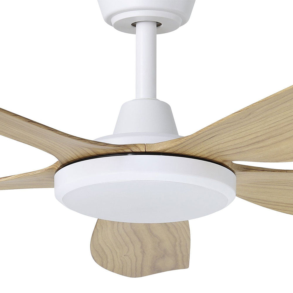 Miami 52" DC Ceiling Fan With 20W Dimmable LED White / Blackbutt / Tri-Colour - 20796716