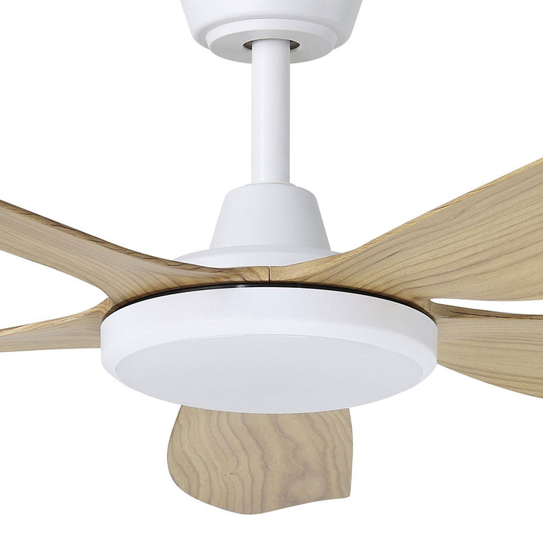 Miami 52" DC Ceiling Fan With 20W Dimmable LED White / Blackbutt / Tri-Colour - 20796716