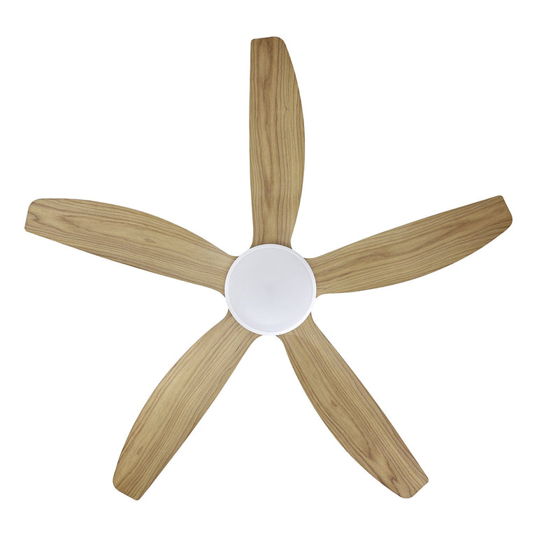 Miami 52" DC Ceiling Fan With 20W Dimmable LED White / Blackbutt / Tri-Colour - 20796716