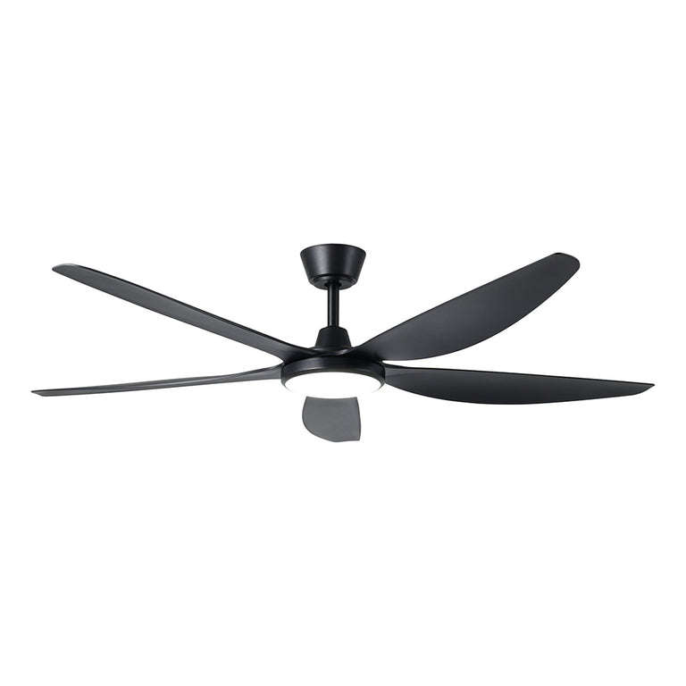 Miami 60" DC Ceiling Fan With 20W Dimmable LED Black / Tri-Colour - 20796802