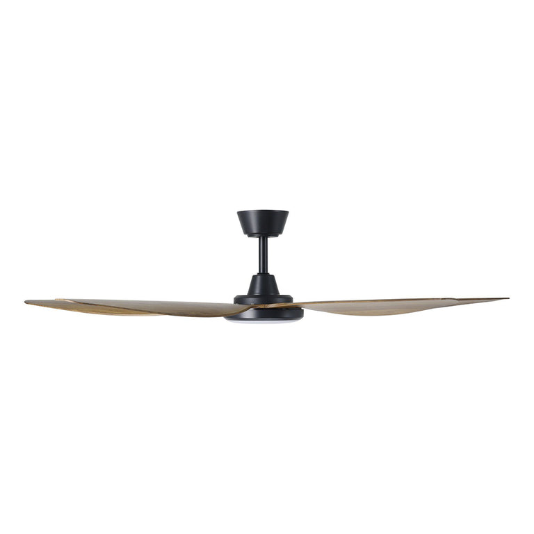 Miami 60" DC Ceiling Fan With 20W Dimmable LED Black / New Teak / Tri-Colour - 20796807
