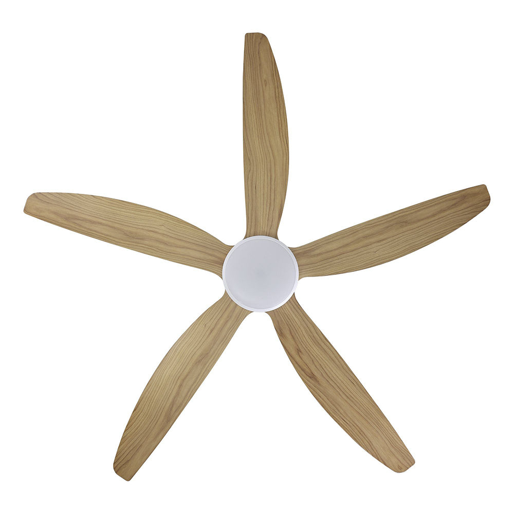 Miami 60" DC Ceiling Fan With 20W Dimmable LED White / Blackbutt / Tri-Colour - 20796816