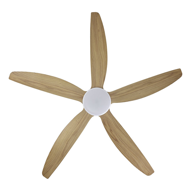 Miami 60" DC Ceiling Fan With 20W Dimmable LED White / Blackbutt / Tri-Colour - 20796816
