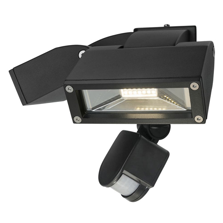 Nighthawk Modern 24W LED Floodlight With Sensor Black / Cool White - 20855/06
