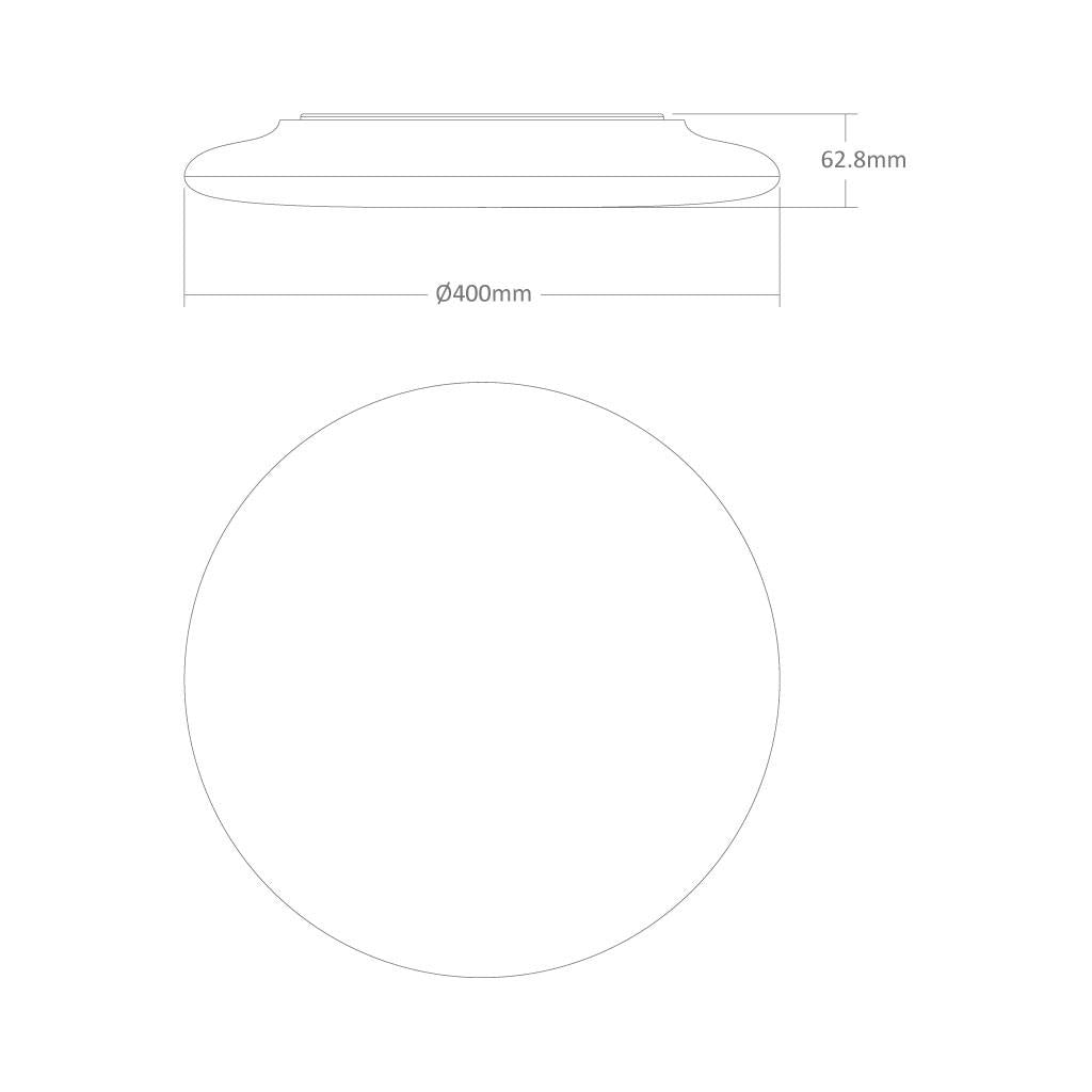 Mondo 30 Watt Dimmable Round LED Ceiling Light White / Tri Colour - 20879
