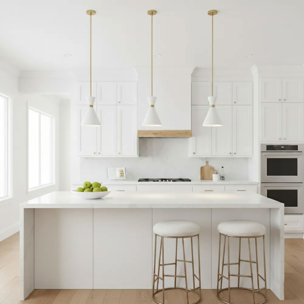 Oslo Pendant White / Brass - 20914