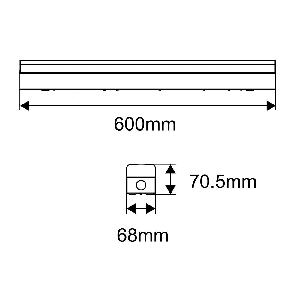 Stellar V Nova 10W / 20W LED 600mm Batten White / Quinto - 211034