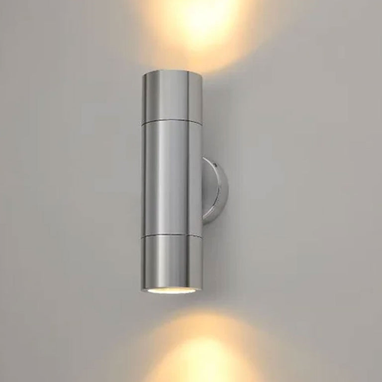 Nathasa 2 Up & Down Wall Pillar Light Titanium - 2122T