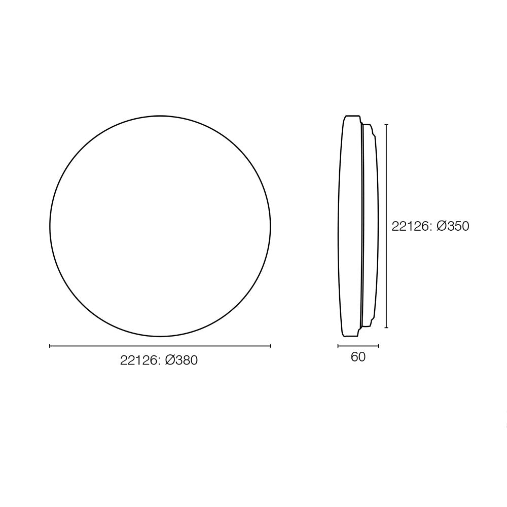 Saturn Slimline 24W LED Oyster White / Tri-Colour - 22126/05