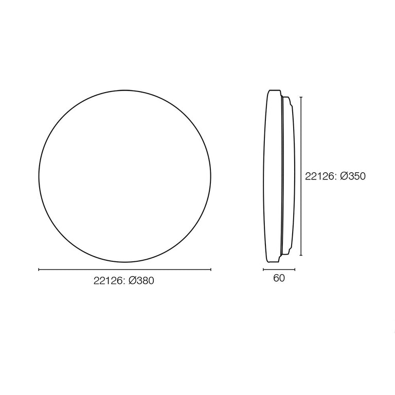 Saturn Slimline 24W LED Oyster White / Tri-Colour - 22126/05