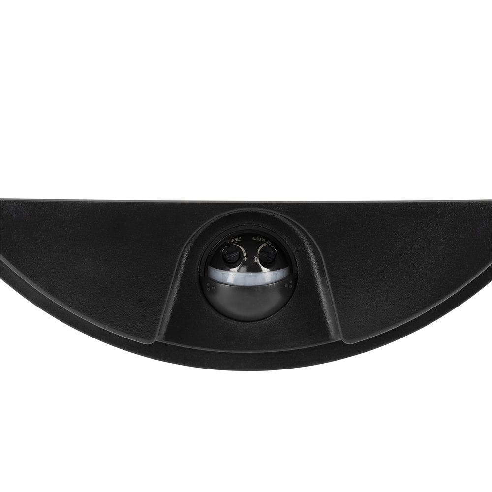 Alston 10W LED Slimline Round Bunker With Sensor Black / Warm White - 21302/06