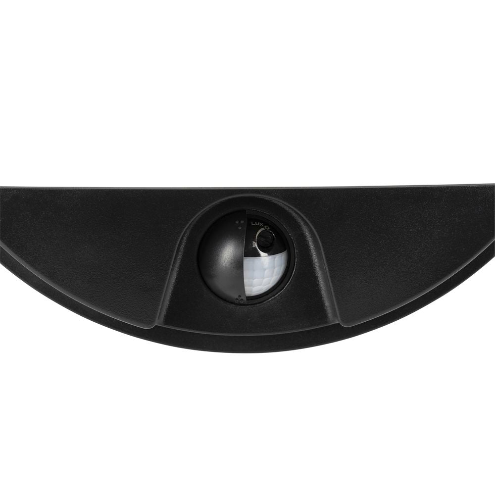Alston 10W LED Slimline Round Bunker With Sensor Black / Warm White - 21302/06