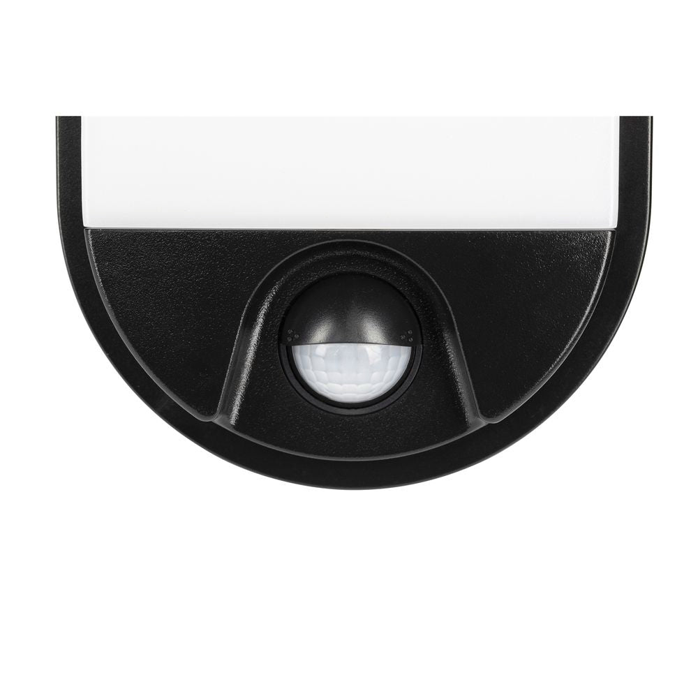 Barnet 10W LED Slimline Round Bunker With Sensor Black / Warm White - 21303/06