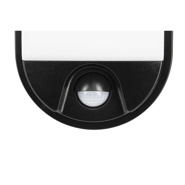 Barnet 10W LED Slimline Round Bunker With Sensor Black / Warm White - 21303/06