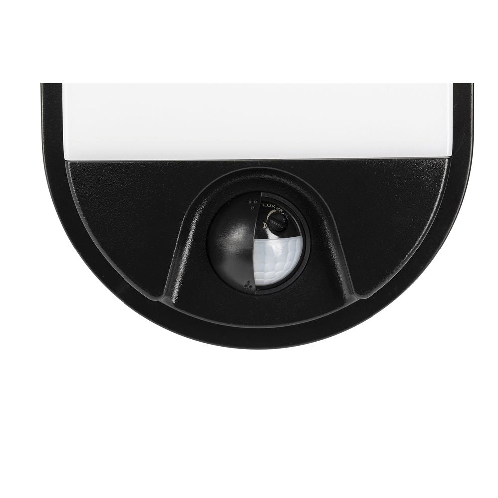 Barnet 10W LED Slimline Round Bunker With Sensor Black / Warm White - 21303/06