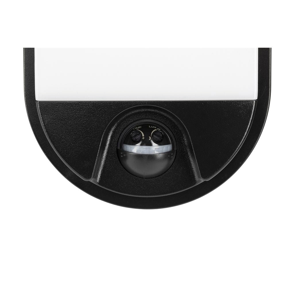 Barnet 10W LED Slimline Round Bunker With Sensor Black / Warm White - 21303/06