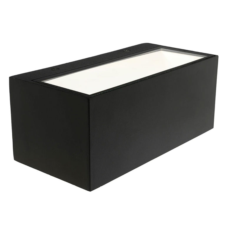 Hayes 12W LED Architectural Up/Down Wall Light Black / Warm White - 21314/06