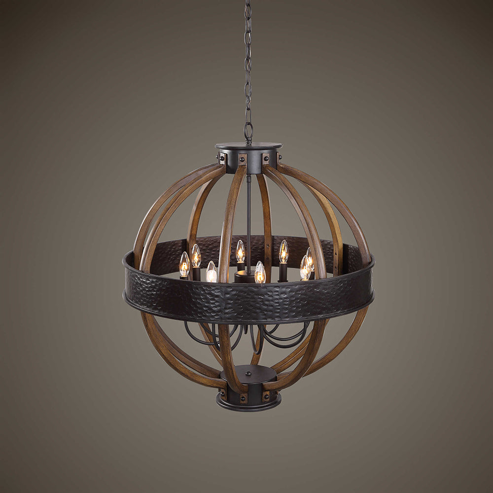 Bowdon 8 Light Pendant Aged Bronze - 21322