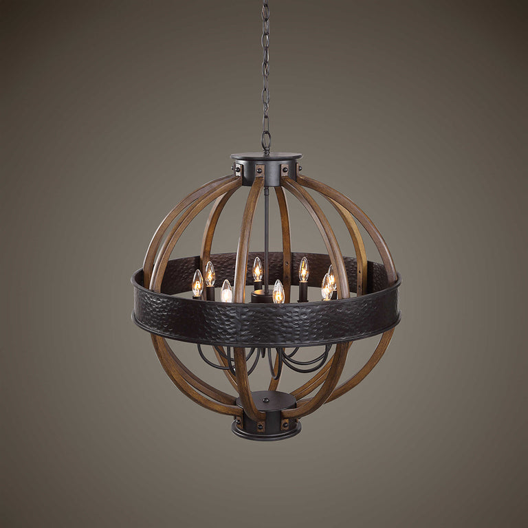 Bowdon 8 Light Pendant Aged Bronze - 21322
