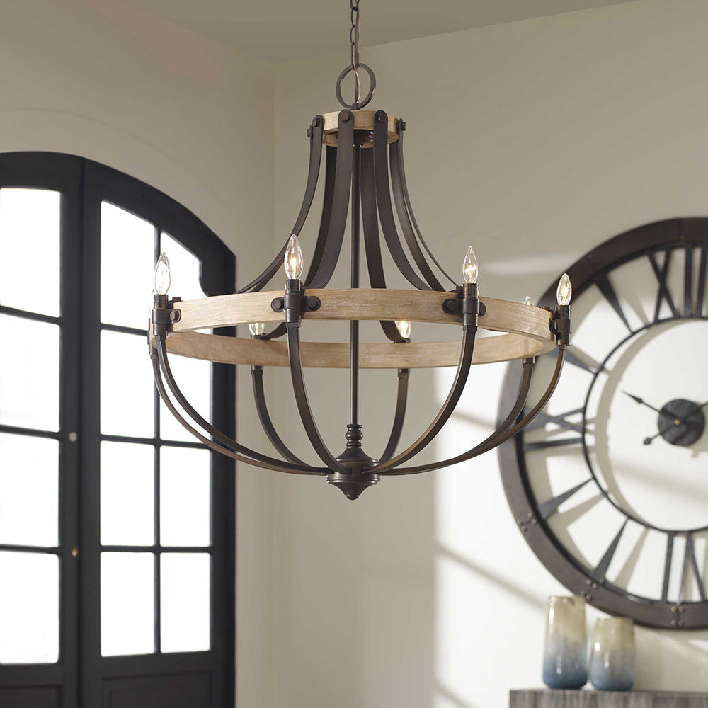 Dubois 8 Light Chandelier Bronze - 21329