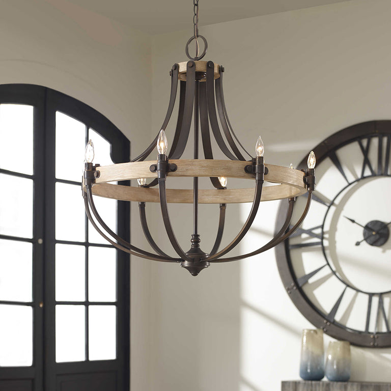 Dubois 8 Light Chandelier Bronze - 21329