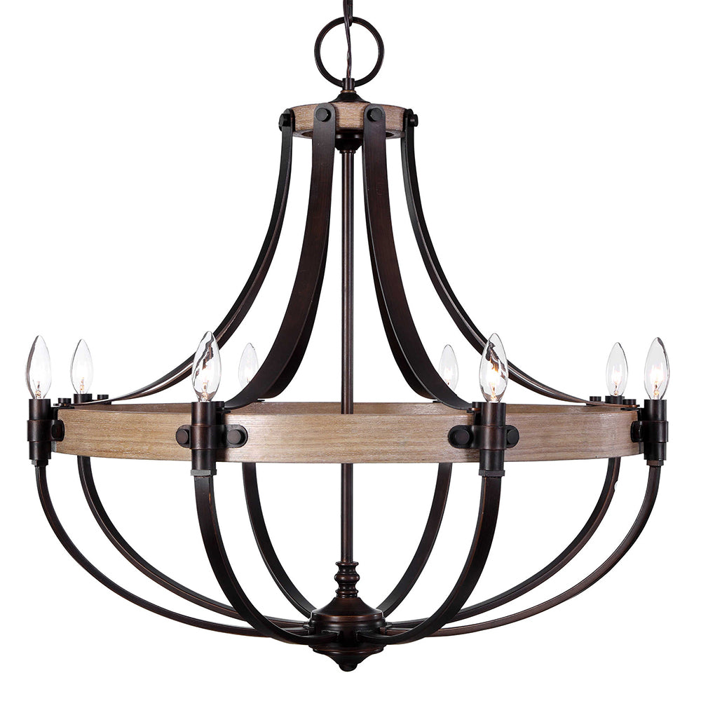 Dubois 8 Light Chandelier Bronze - 21329