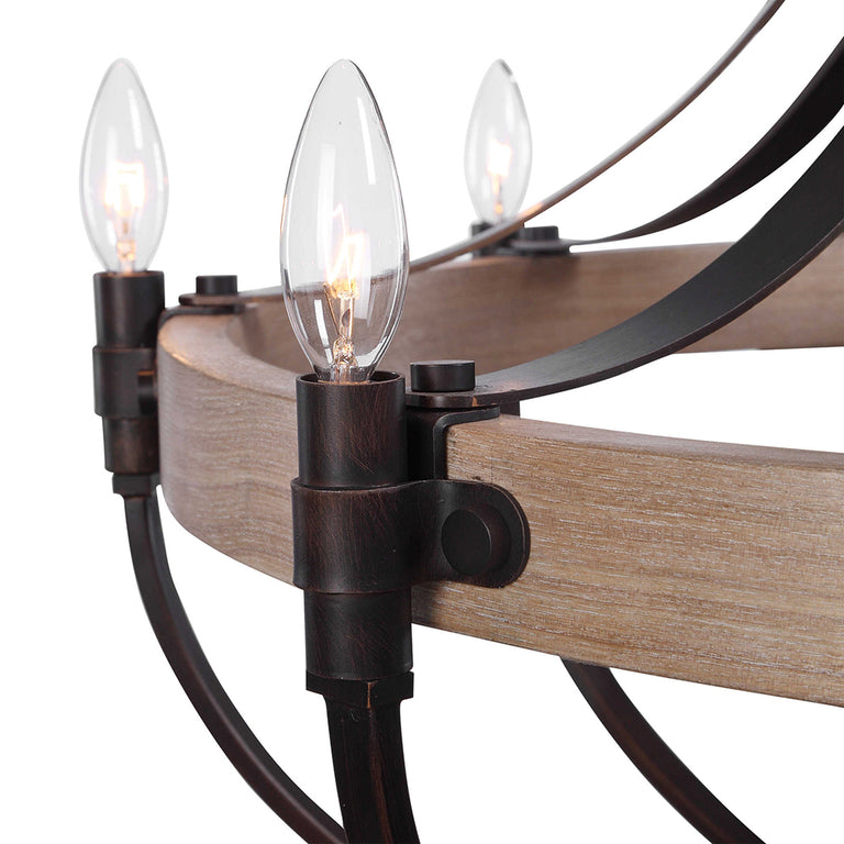 Dubois 8 Light Chandelier Bronze - 21329