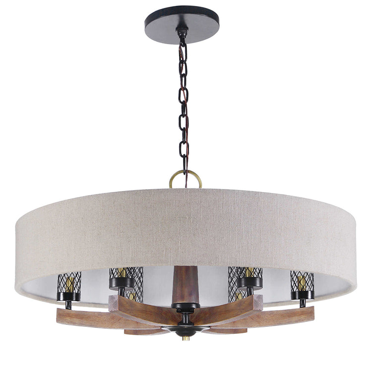 Woodall 6 Light Chandelier Dark Bronze - 21331