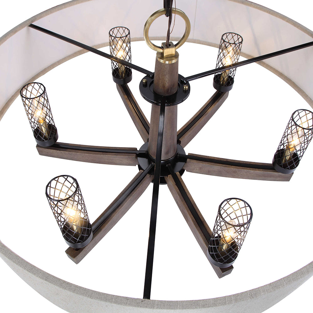 Woodall 6 Light Chandelier Dark Bronze - 21331
