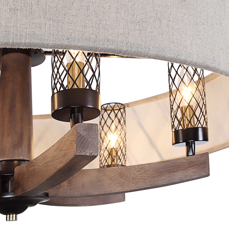 Woodall 6 Light Chandelier Dark Bronze - 21331