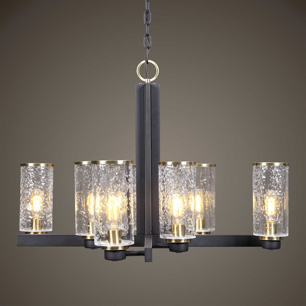 Jarsdel 8 Light Chandelier Matt Black - 21334