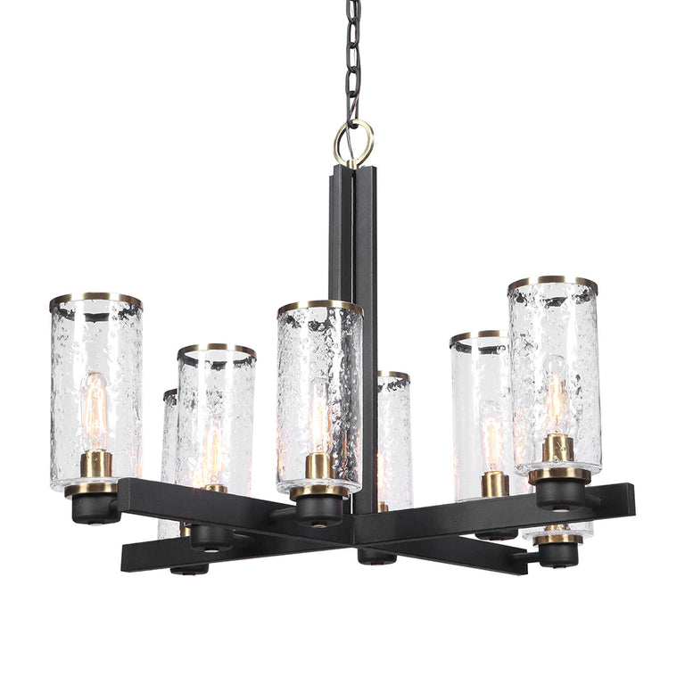 Jarsdel 8 Light Chandelier Matt Black - 21334