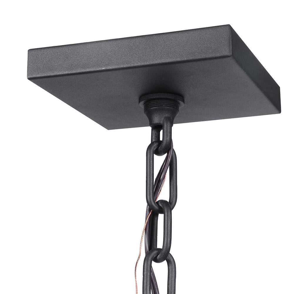 Jarsdel 8 Light Chandelier Matt Black - 21334