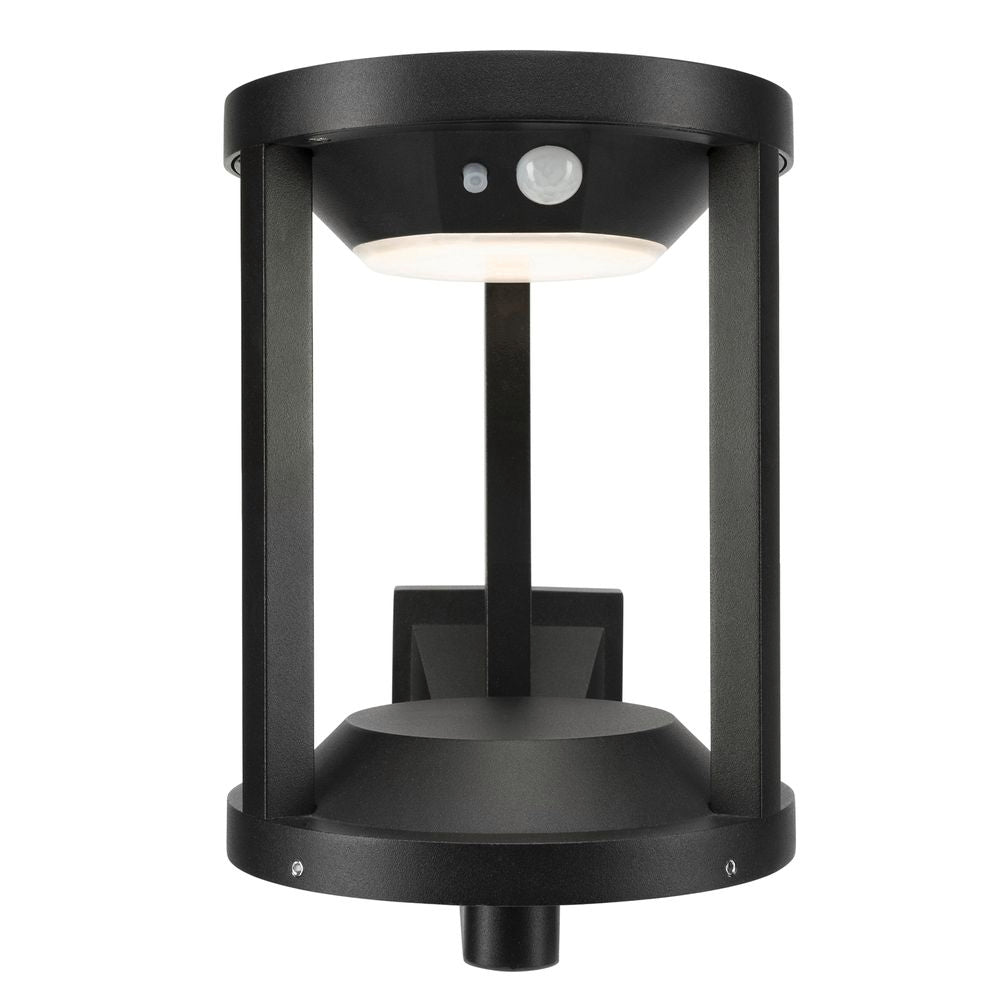 Victor Solar 2W LED Security Wall Light With Sensor Black / Cool White - 21338/06