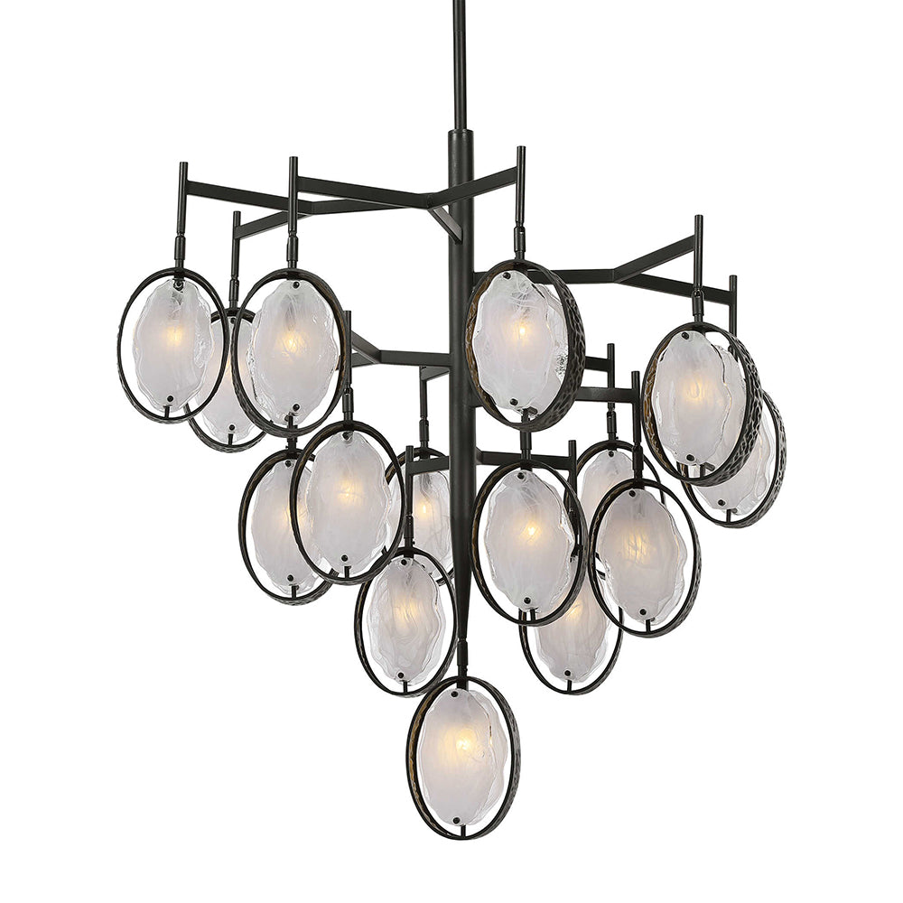Maxin 15 Light Large Chandelier Hammered Bronze - 21344