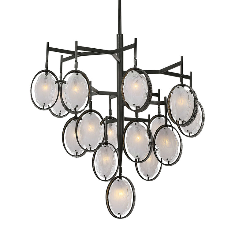 Maxin 15 Light Large Chandelier Hammered Bronze - 21344
