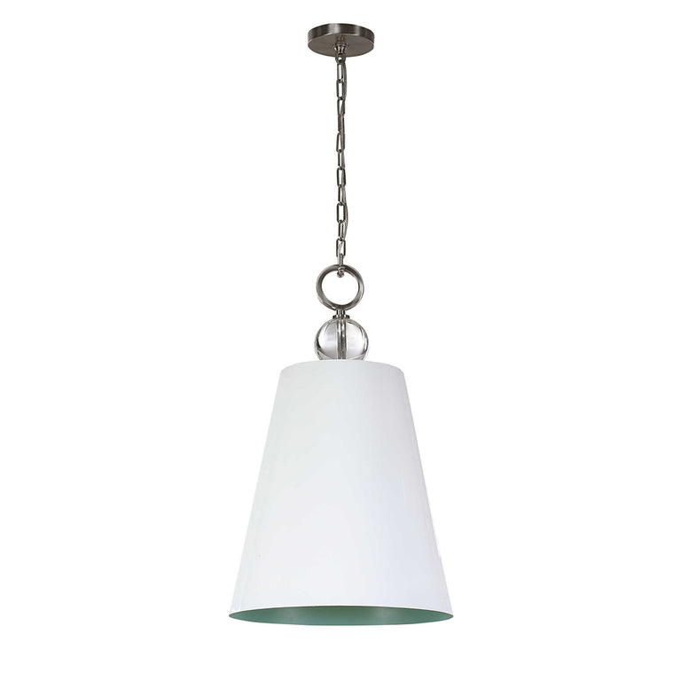 Delray 1 Light Pendant White - 21515