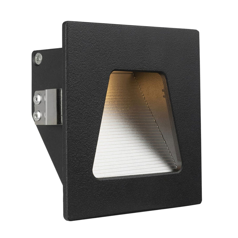Evelyn 3W LED Dimmable Step Light Matt Black / Warm White - 21524/06