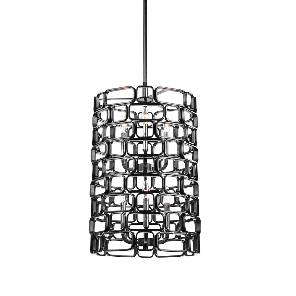 Becton 6 Light Pendant Matt Black - 21531
