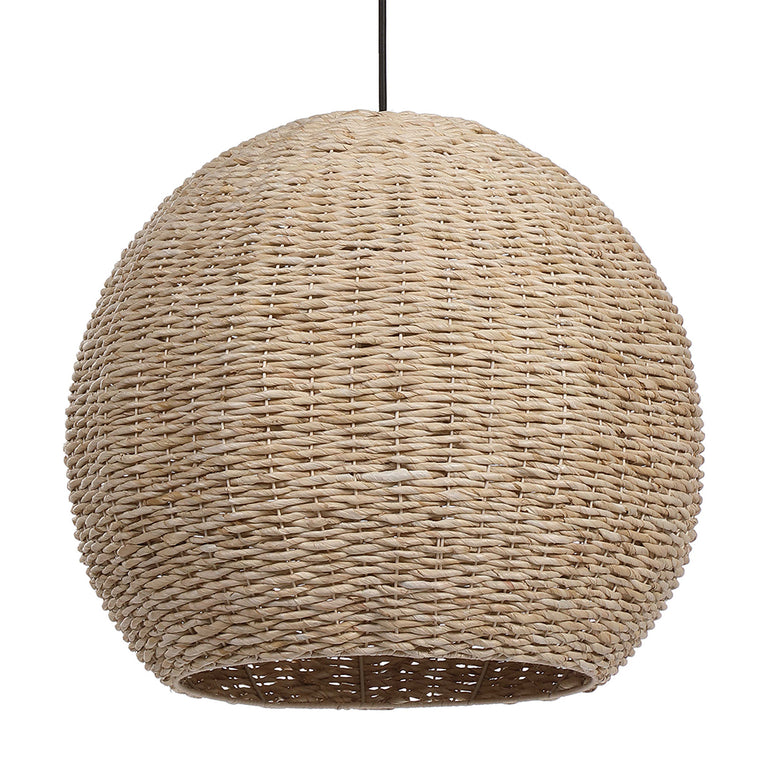 Seagrass Dome 1 Light Pendant Antique Brass - 21536
