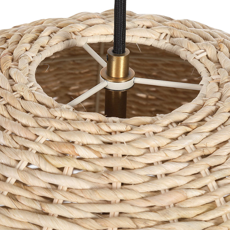 Seagrass Dome 1 Light Pendant Antique Brass - 21536
